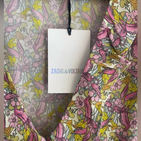 Zadig & Voltaire floral blouse. Small. NWT - Picture 4 of 8